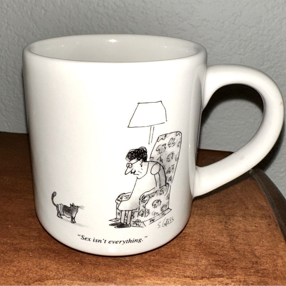 Vintage Fishs Eddy S. Gross "Sex Isnt Everything.” Coffee Mug Cup